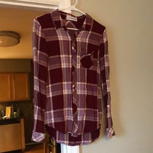 Kittenish Flannel Maroon Size Small